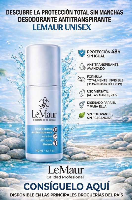 Desodorante Antitranspirante Unisex LeMaur x 140mL